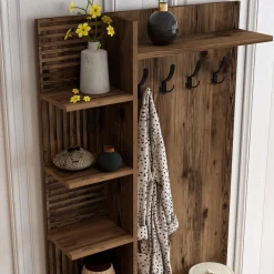 Garderobemeubel Viyana Melamine Walnoot