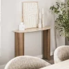 Hal-/kaptafel Romano Curvo Keramiek Travertin - Giga Meubel