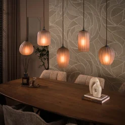 Hanglamp Altura 5-lichts Sienna Bruin Frosted - Giga Meubel