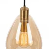Hanglamp Anita 3-Lichts Getrapt Amber Glas - Giga Meubel