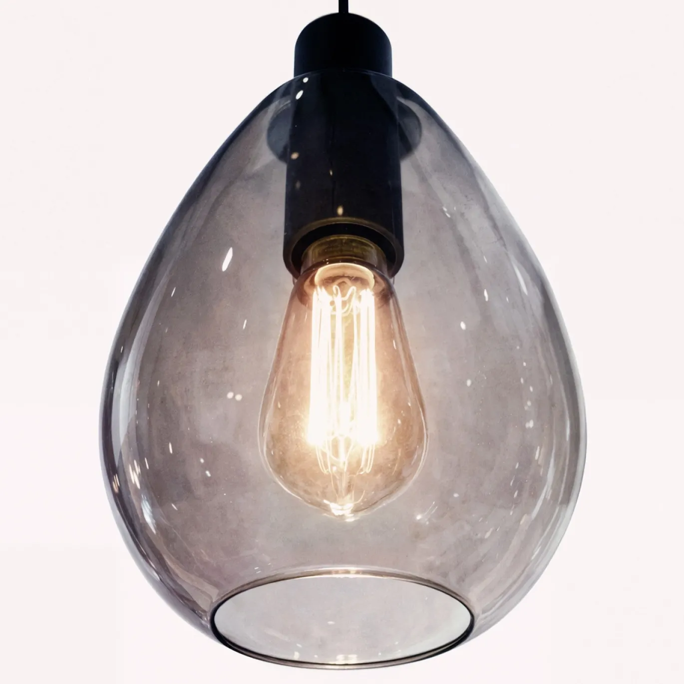 Hanglamp Anita 5-Lichts Getrapt Smoke Glas - Giga Meubel