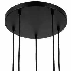 Hanglamp Anita 5-Lichts Getrapt Smoke Glas - Giga Meubel