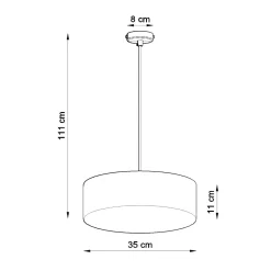 Hanglamp Arena Wit Ø35cm - Giga Meubel