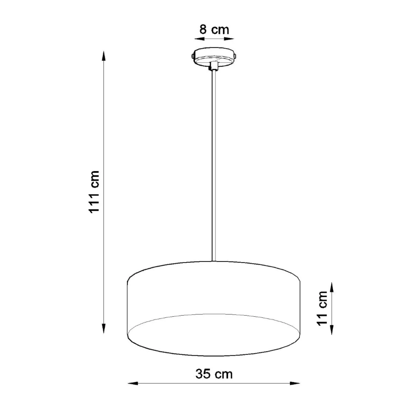 Hanglamp Arena Wit Ø35cm - Giga Meubel