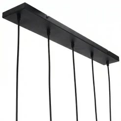 Hanglamp Bart 5-Lichts Amber Glas - Giga Meubel