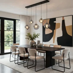 Hanglamp Bart 5-Lichts Smoke Glas - Giga Meubel