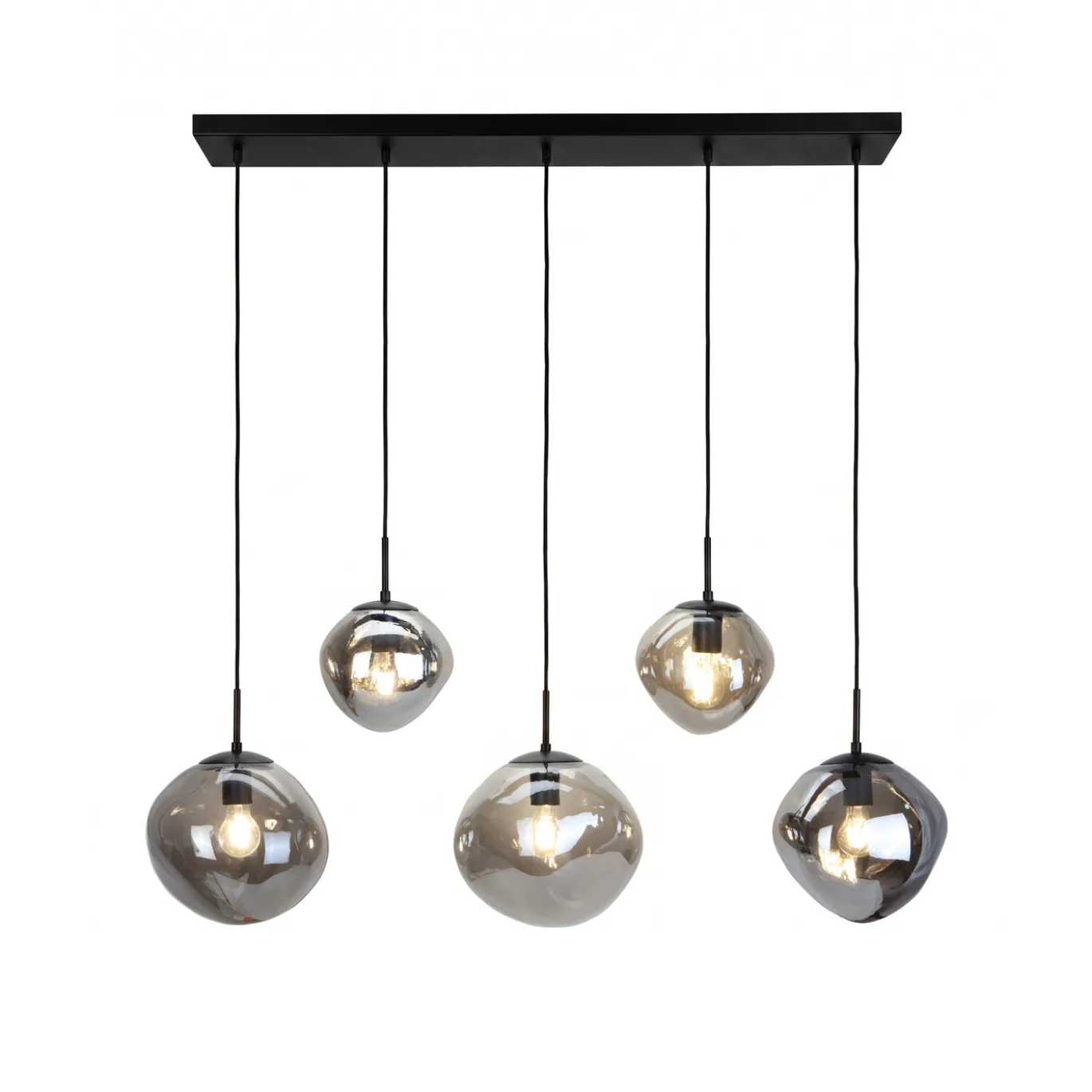Hanglamp Bart 5-Lichts Smoke Glas - Giga Meubel