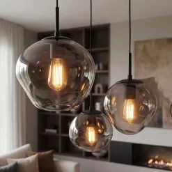 Hanglamp Bart 8-Lichts Smoke Glas - Giga Meubel