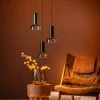 Hanglamp Beal 3-Lichts Getrapt Glas Smoke - Giga Meubel
