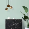 Hanglamp Berceste Bol 3-Lichts Getrapt Goud