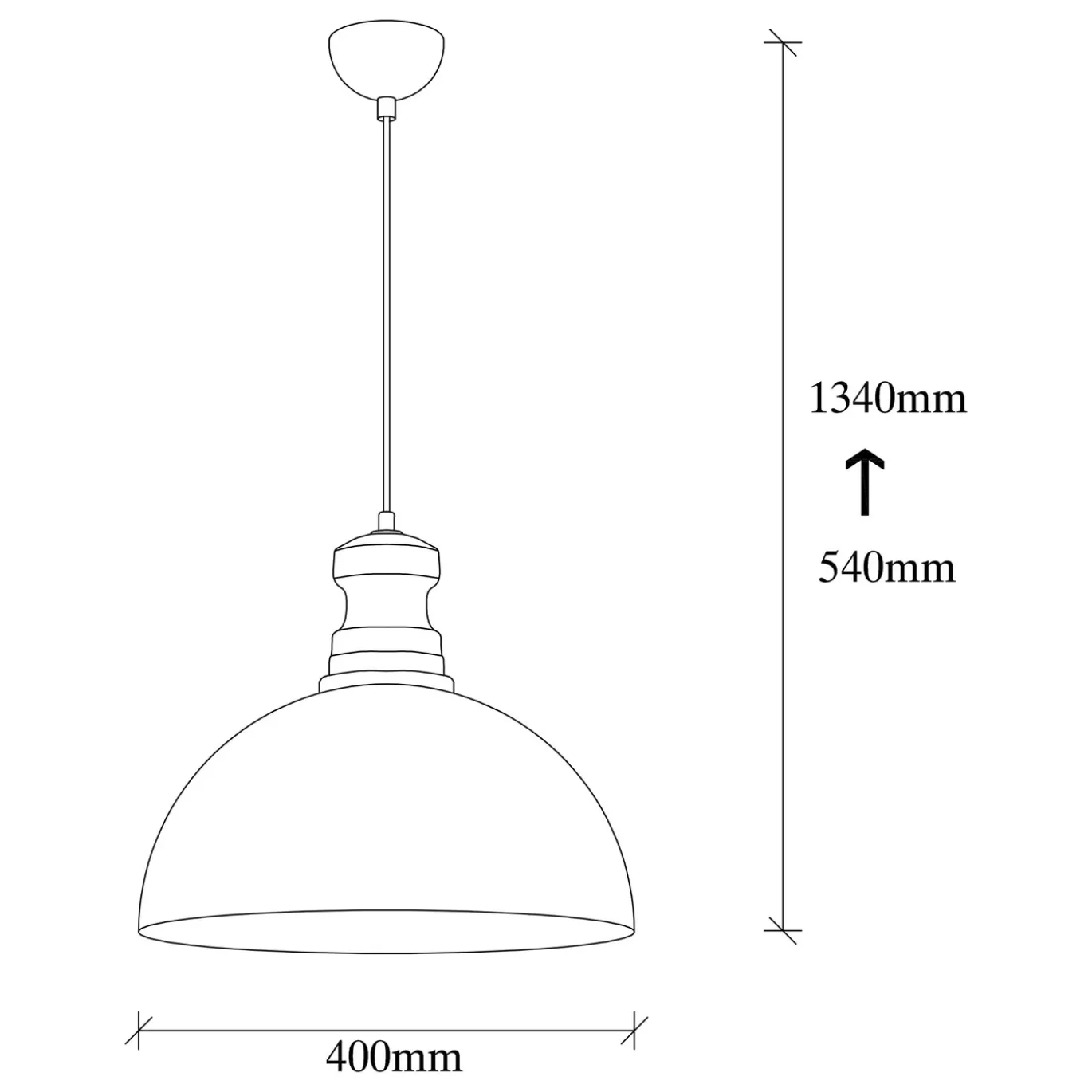 Hanglamp Berceste Dome Goud