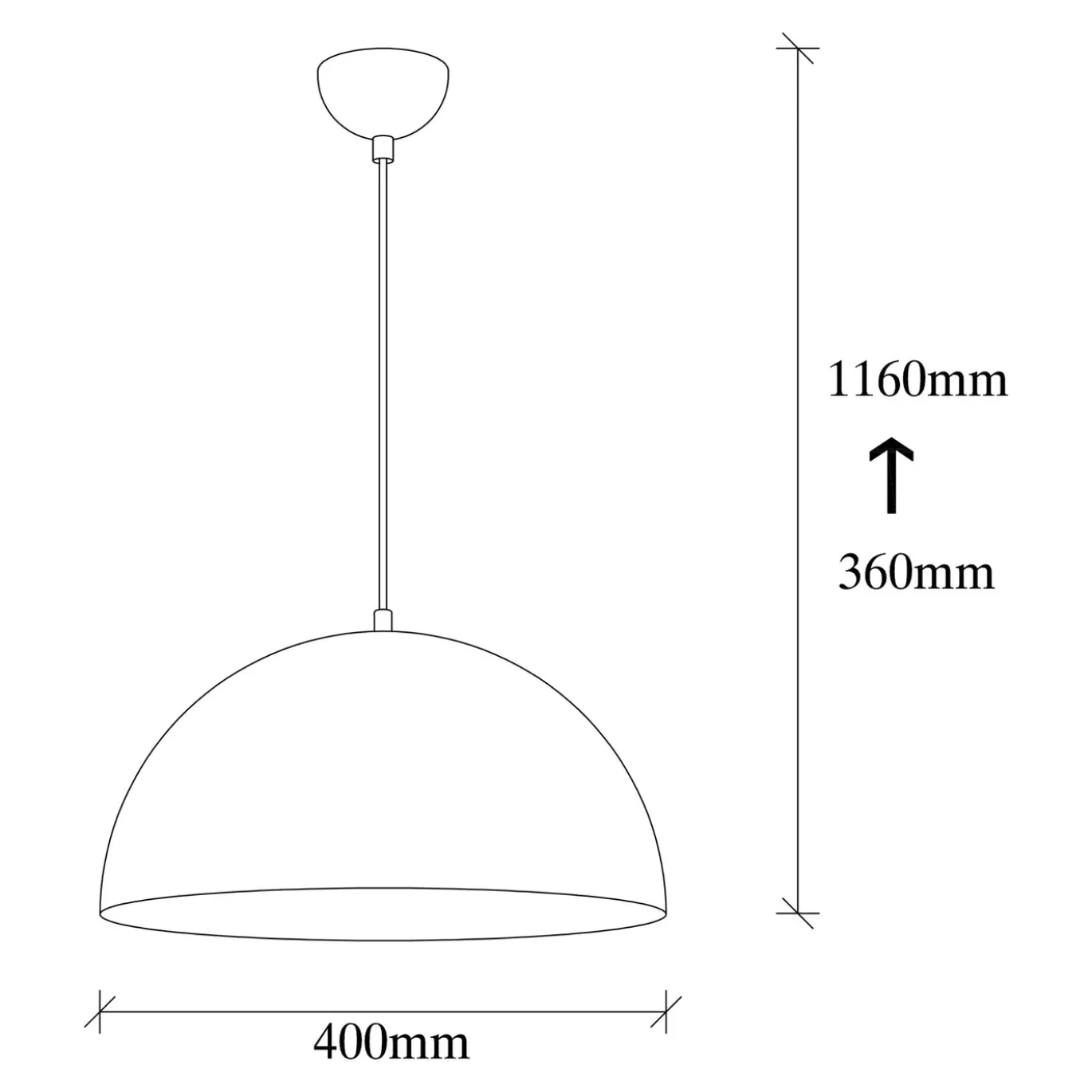 Hanglamp Berceste Dome Wit
