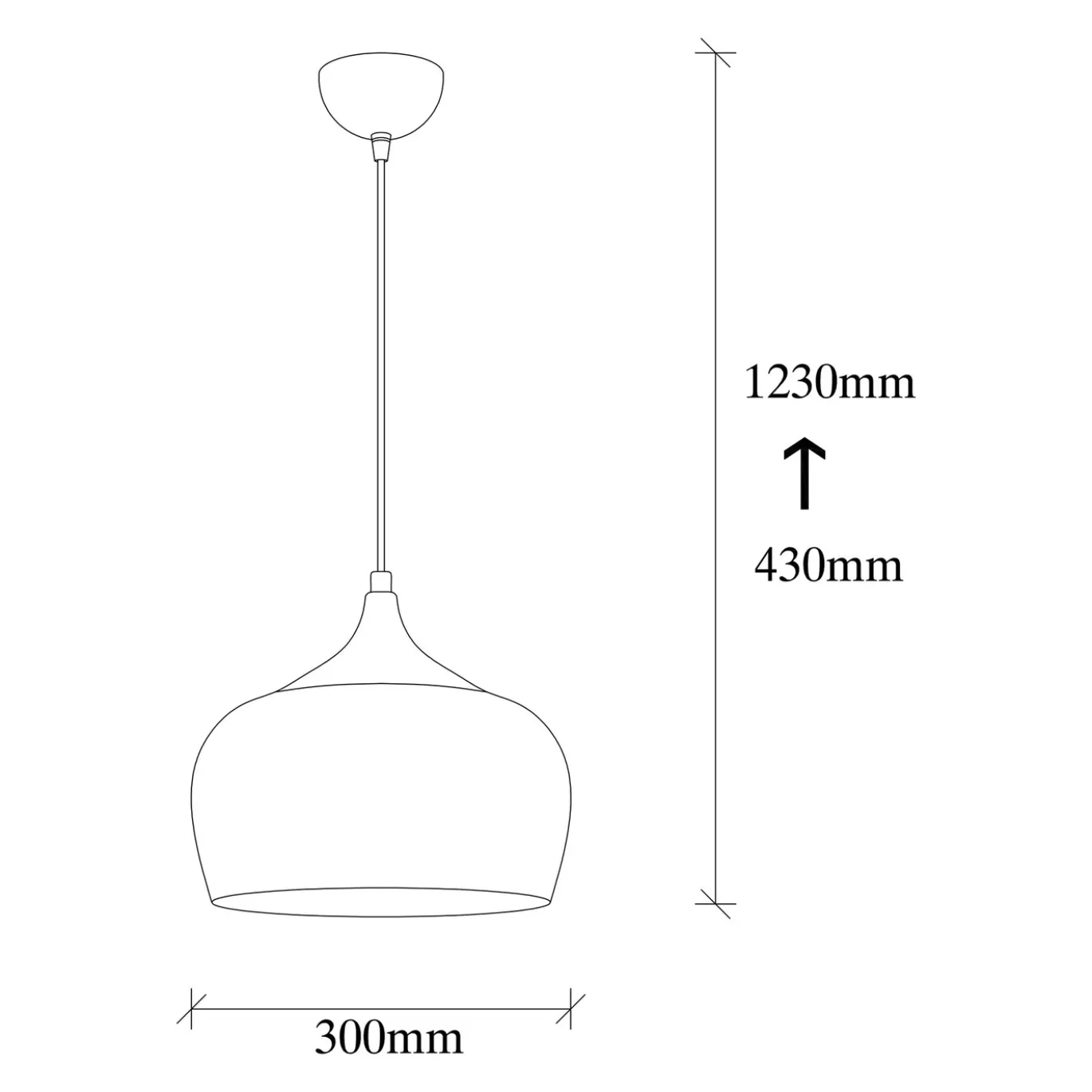 Hanglamp Berceste Drop Zwart/Goud