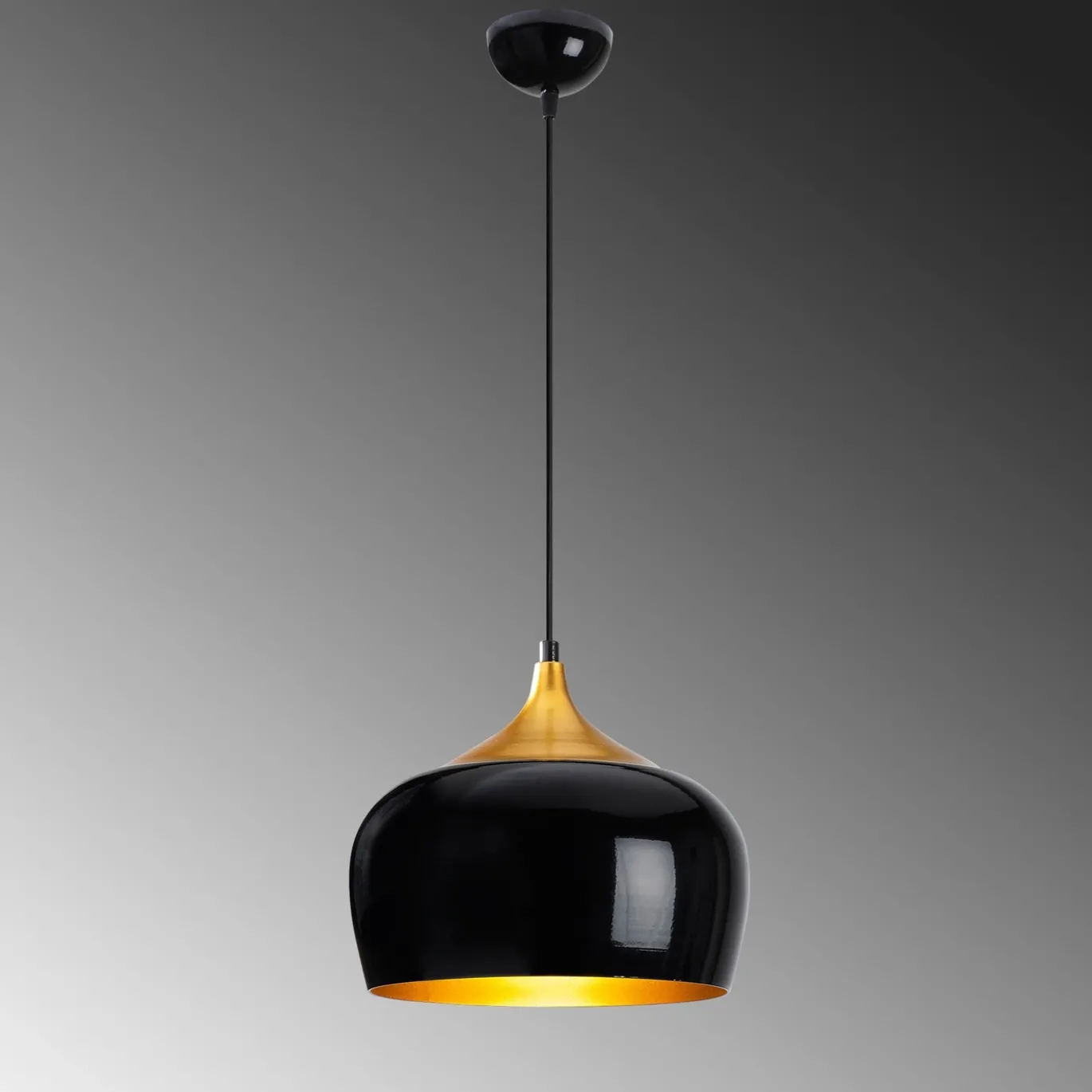 Hanglamp Berceste Drop Zwart/Goud