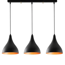 Hanglamp Berceste Metaal Zwart 3-Lichts