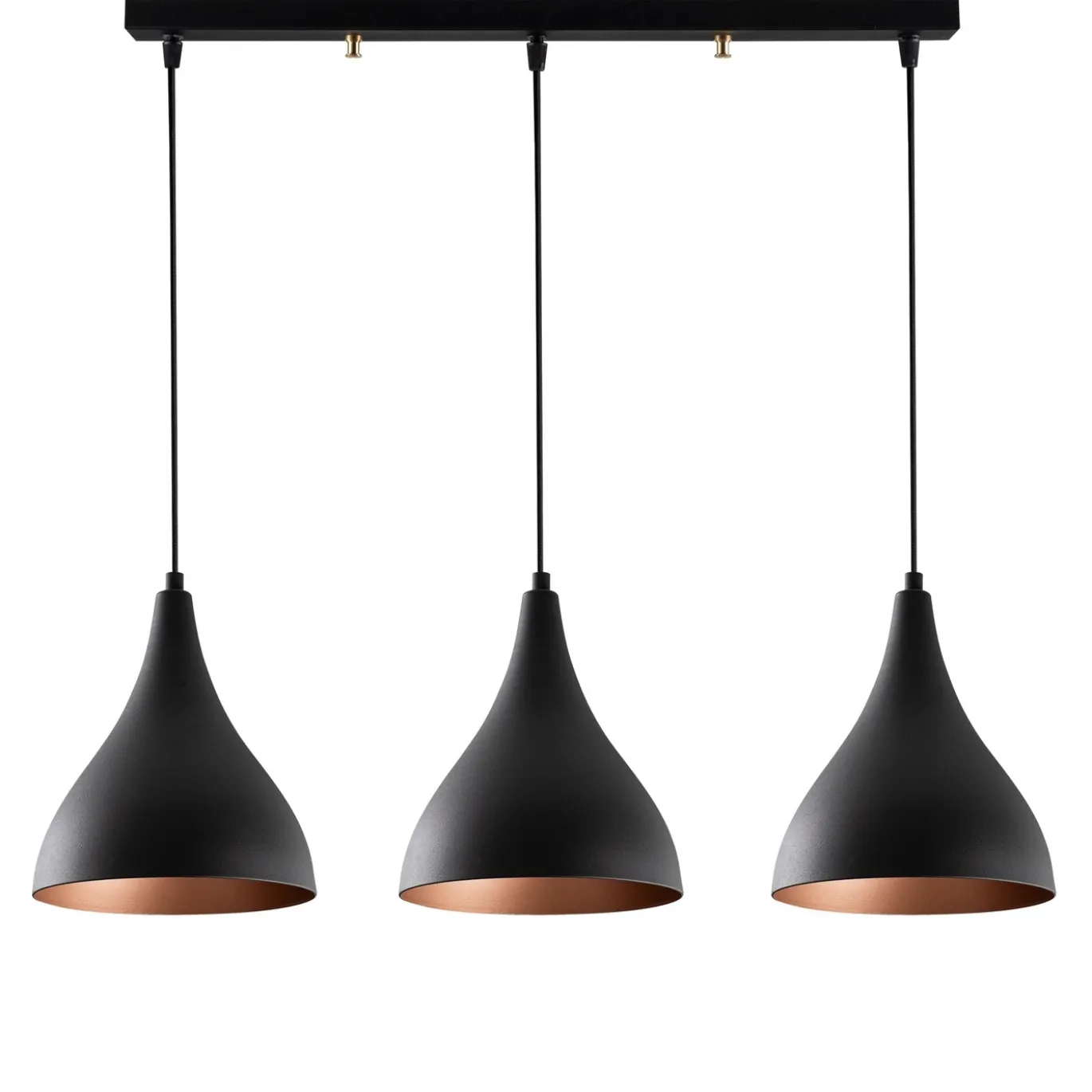 Hanglamp Berceste Metaal Zwart 3-Lichts