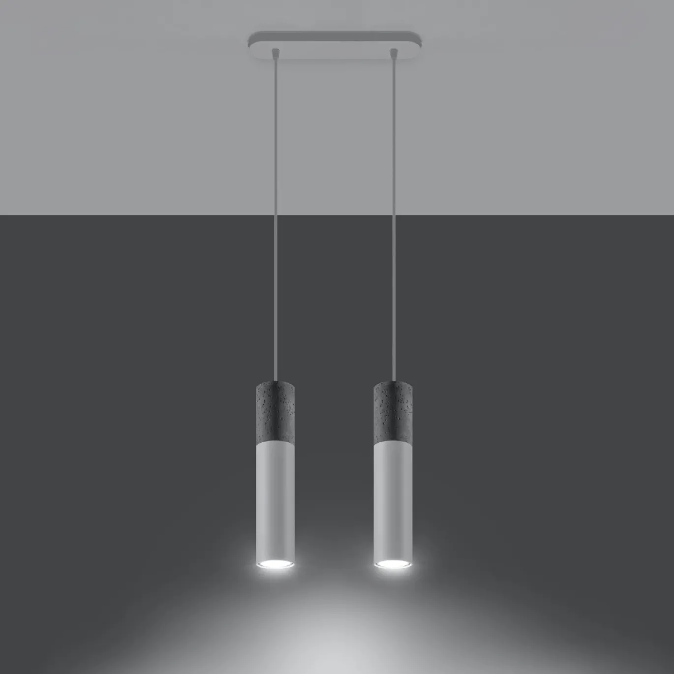 Hanglamp Borgio Wit 2-Lichts - Giga Meubel