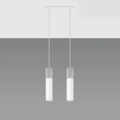 Hanglamp Borgio Wit 2-Lichts - Giga Meubel