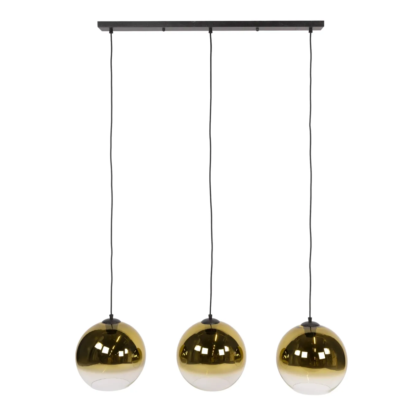 Hanglamp Bubble Shaded 3-lichts Goud - Giga Meubel