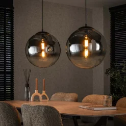 Hanglamp Bubble Shaded XL 2-Lichts Artic Zwart - Giga Meubel