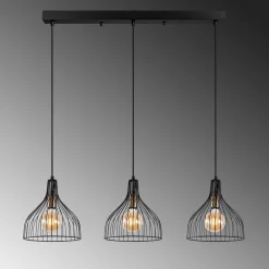 Hanglamp Cafu 3-Lichts Zwart