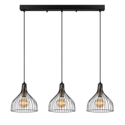 Hanglamp Cafu 3-Lichts Zwart
