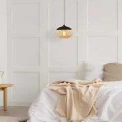 Hanglamp Camini Zwart/Amber