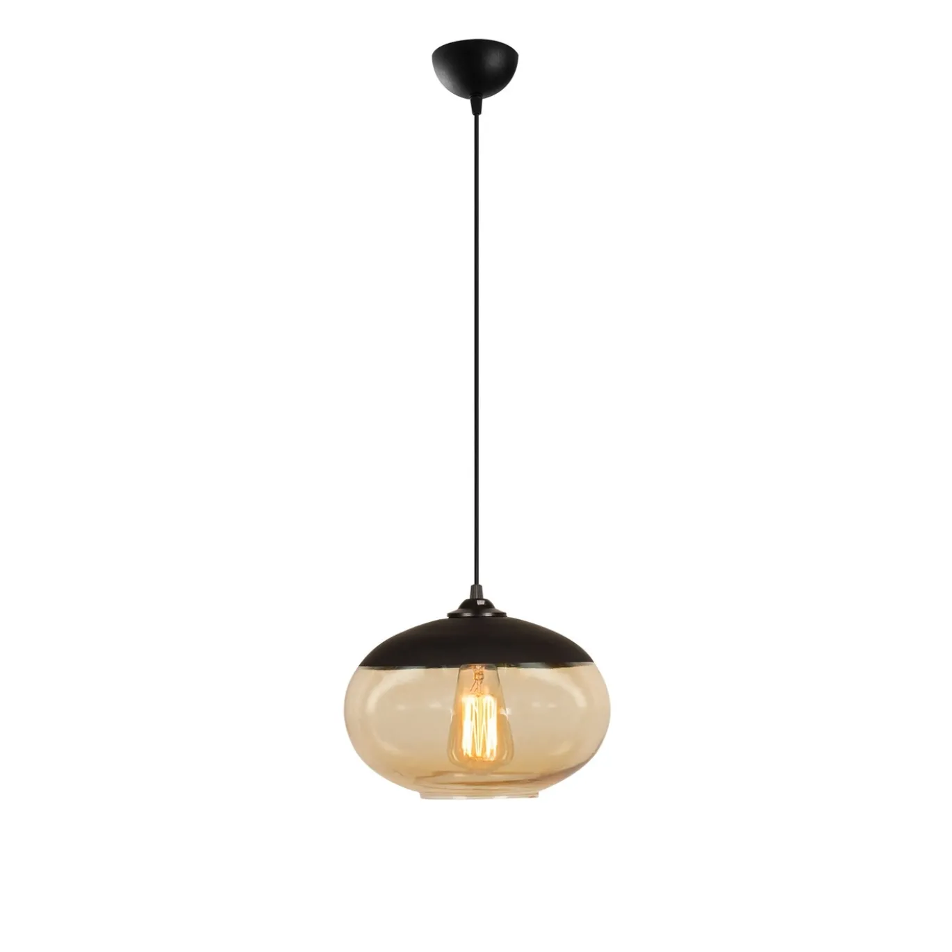 Hanglamp Camini Zwart/Amber