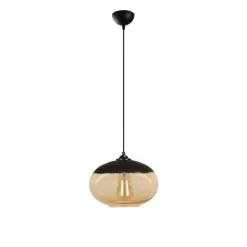 Hanglamp Camini Zwart/Amber