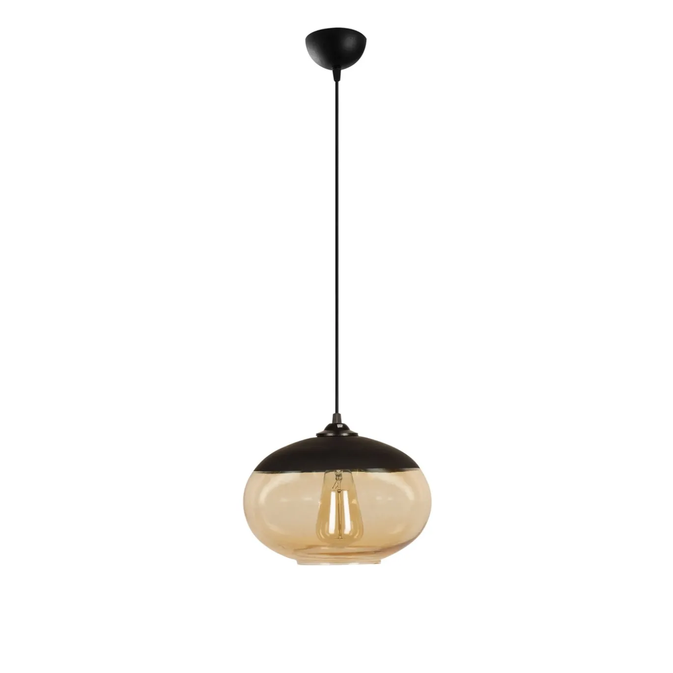Hanglamp Camini Zwart/Amber