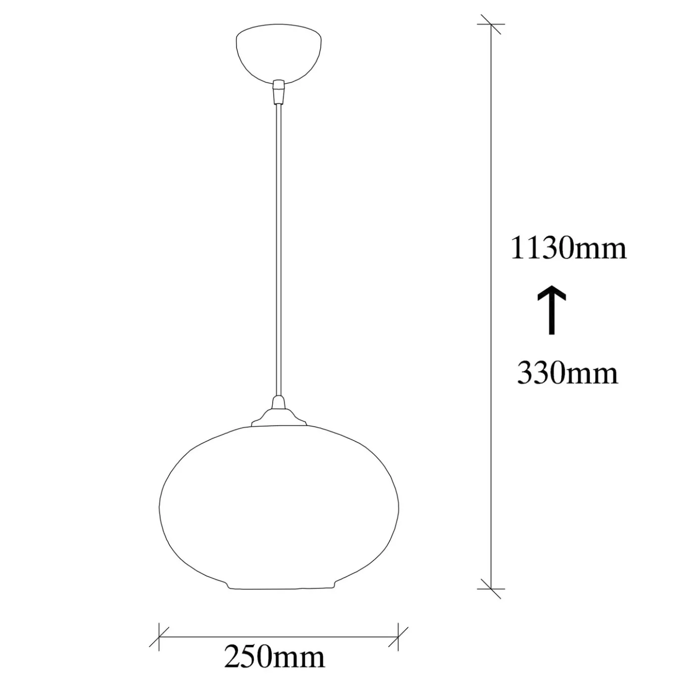 Hanglamp Camini Zwart/Amber