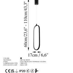 Hanglamp Can Zwart
