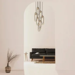 Hanglamp Cerco Goud/Zwart 7-Lichts