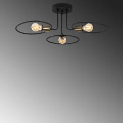 Hanglamp Circle 3-Lichts Zwart