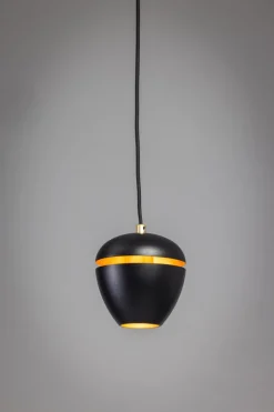 Hanglamp Claire 1-Lichts Zwart/Messing - Giga Meubel