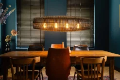 Hanglamp Cocoon 4-Lichts Rotan Zwart - Giga Meubel