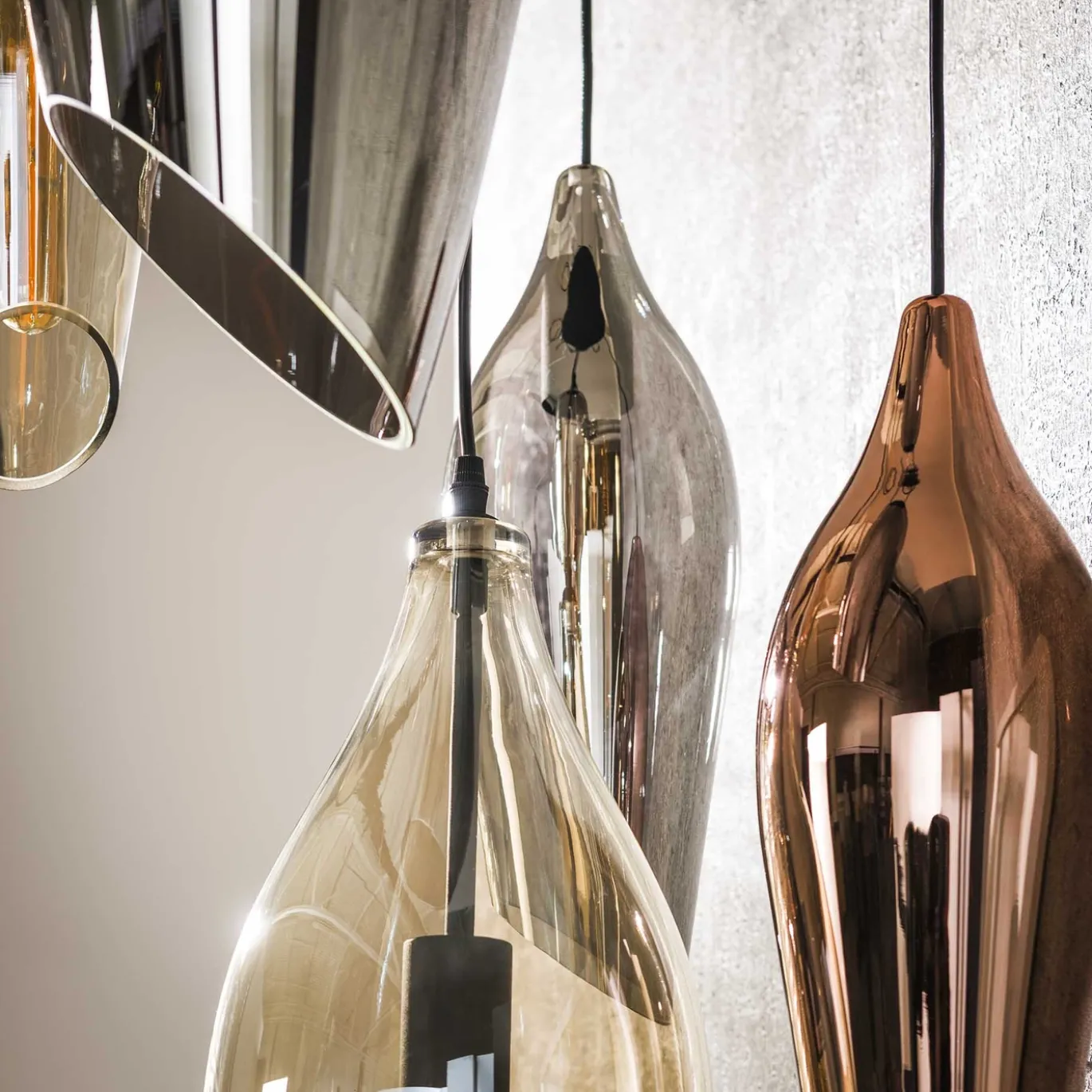 Hanglamp Cocoon Mix 5-Lichts Getrapt Glas - Giga Meubel