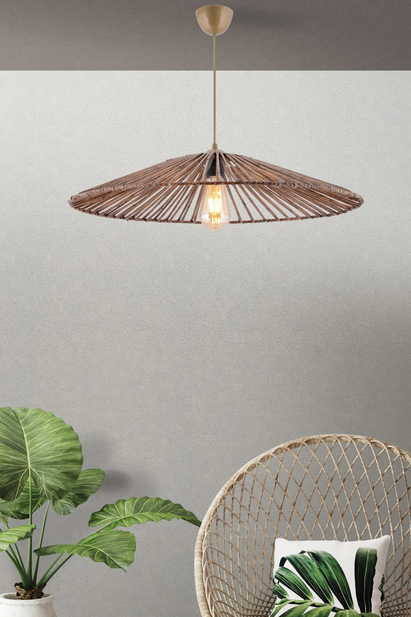 Hanglamp Conic Bruin