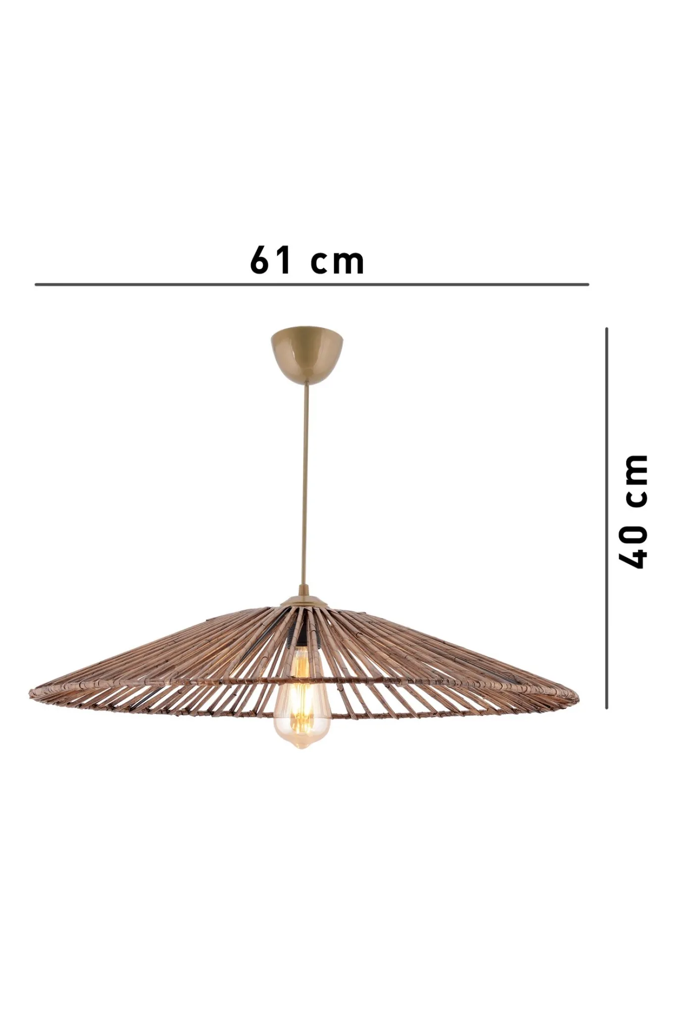 Hanglamp Conic Bruin