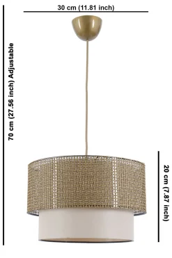 Hanglamp Coral Metaal Beige Crème