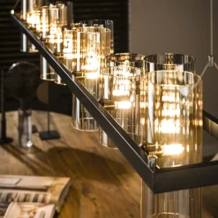 Hanglamp Cylinder Mixed Glass 14-Lichts - Giga Meubel