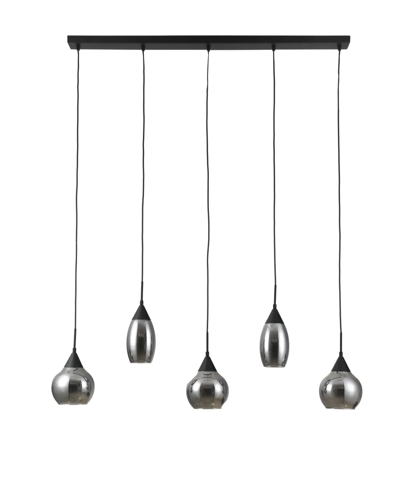 Hanglamp Daina 5-lichts Smoke Glass - Giga Meubel