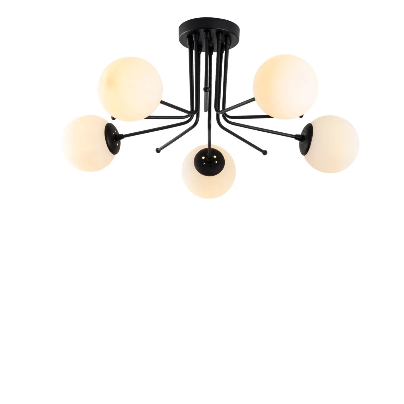 Hanglamp Daisy 5-Lichts Zwart