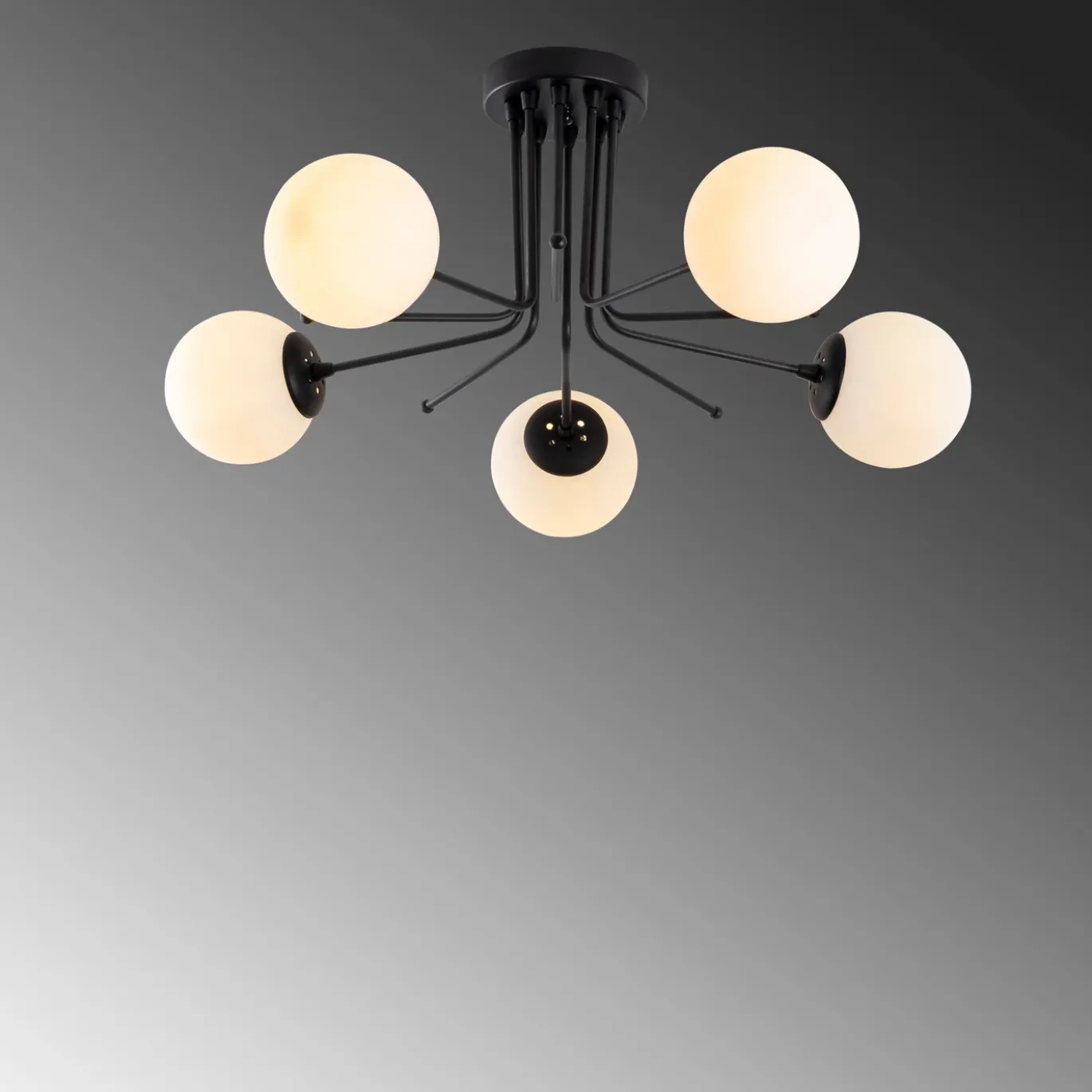 Hanglamp Daisy 5-Lichts Zwart