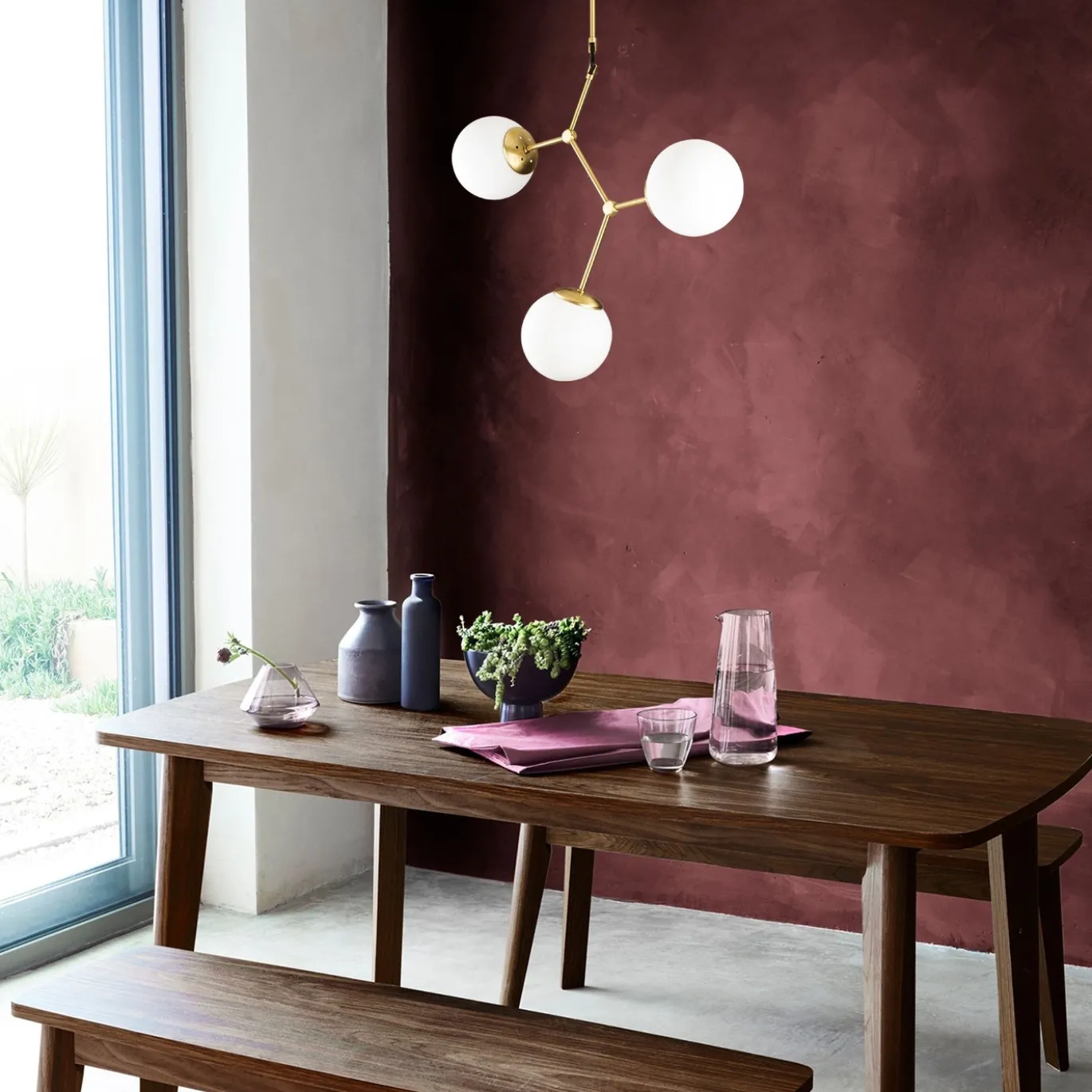 Hanglamp Damar 3-Lichts Goud