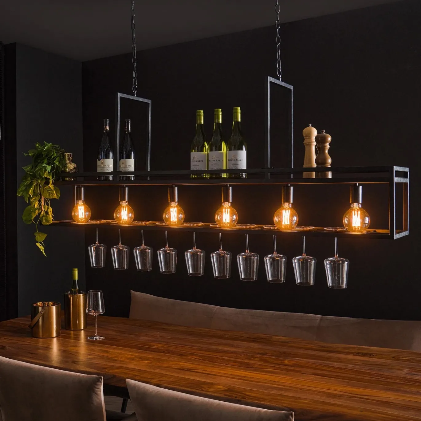 Hanglamp Decorate 6-Lichts Charcoal - Giga Meubel