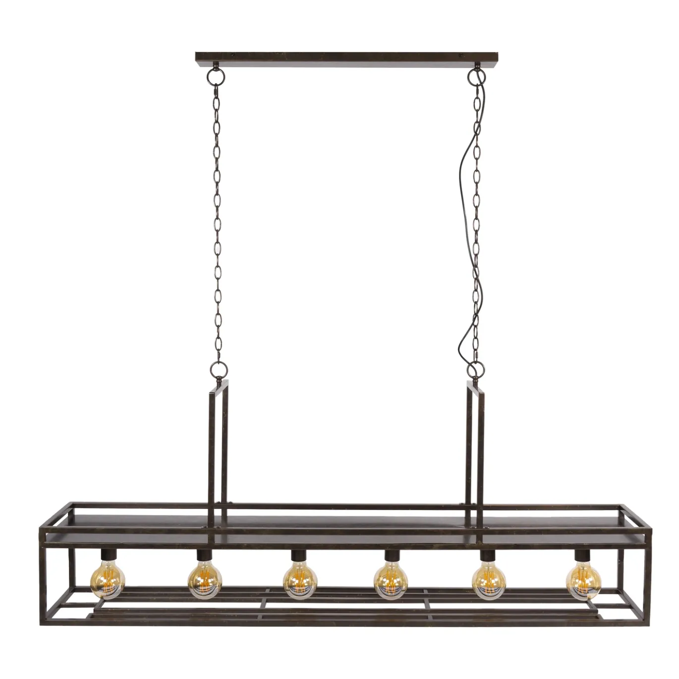 Hanglamp Decorate 6-lichts Urban Bruin - Giga Meubel