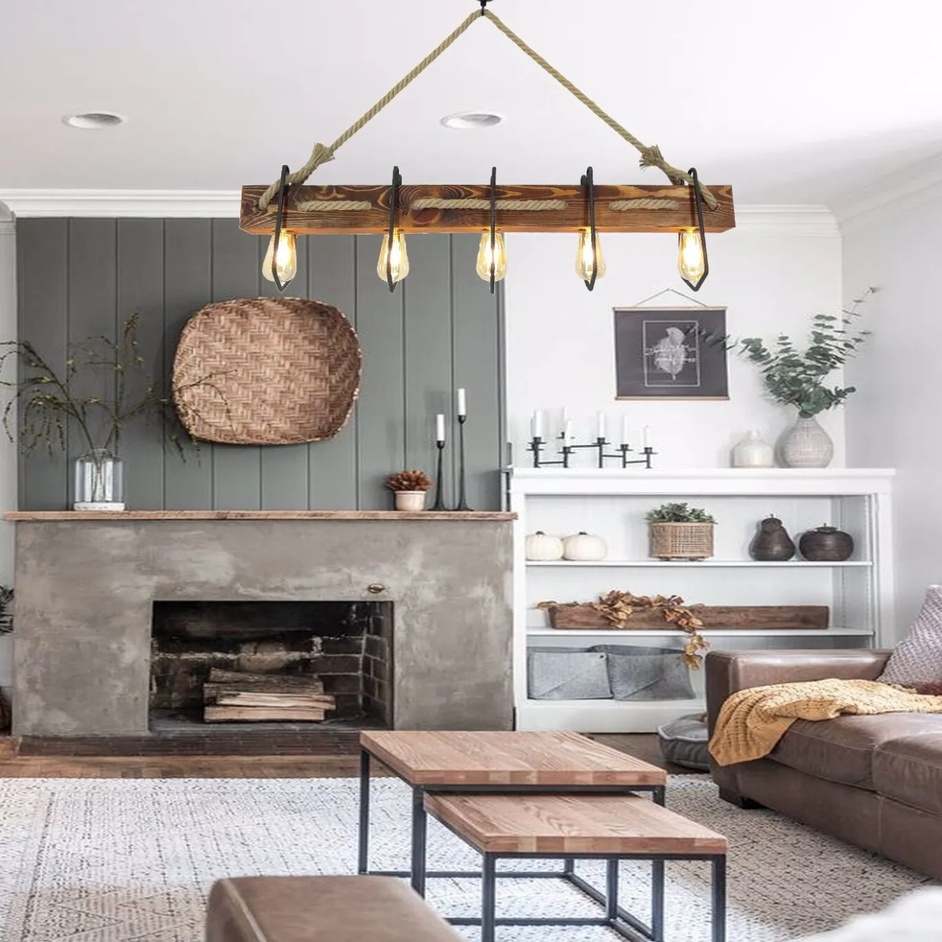 Hanglamp Demir Hout Walnoot