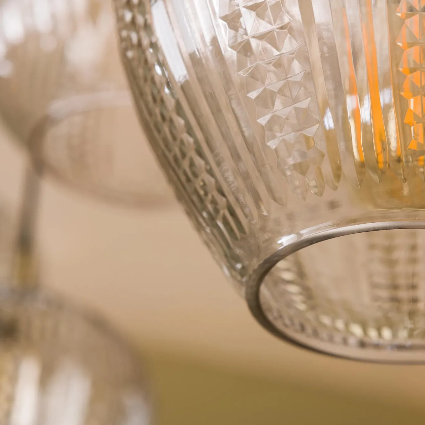 Hanglamp Diamond Grain Mix 5-Lichts Glas