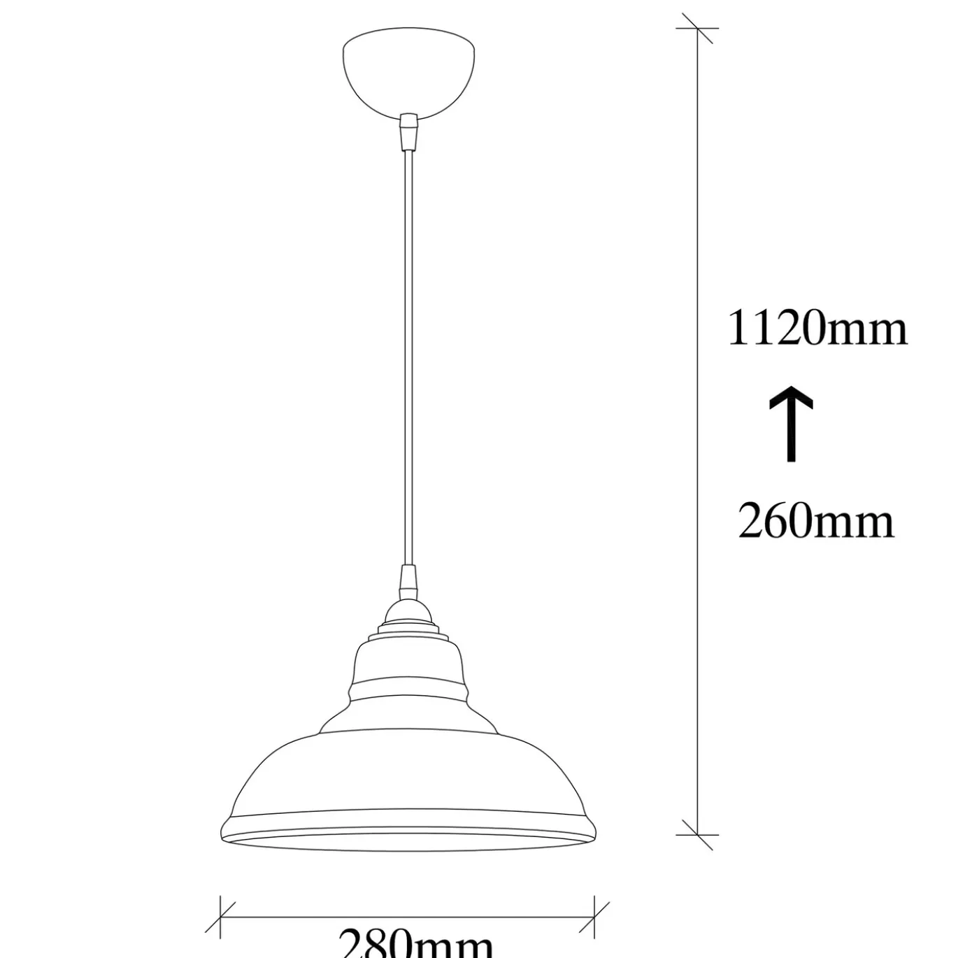 Hanglamp Dilberay Zwart Ø28cm